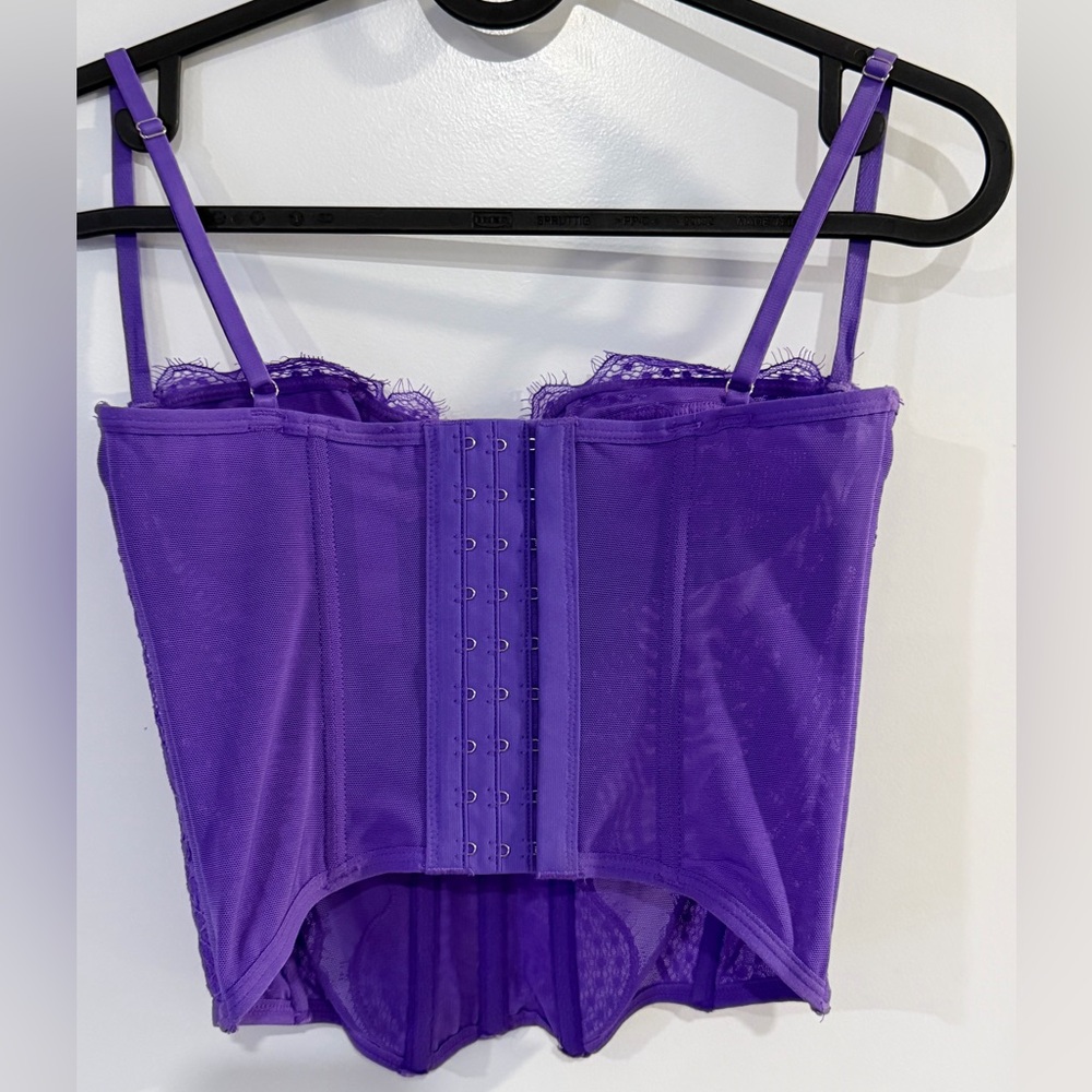 Urban Outfitters Out From Under Purple Lace Bustier Modern Love Corset - Picture 3 of 6
